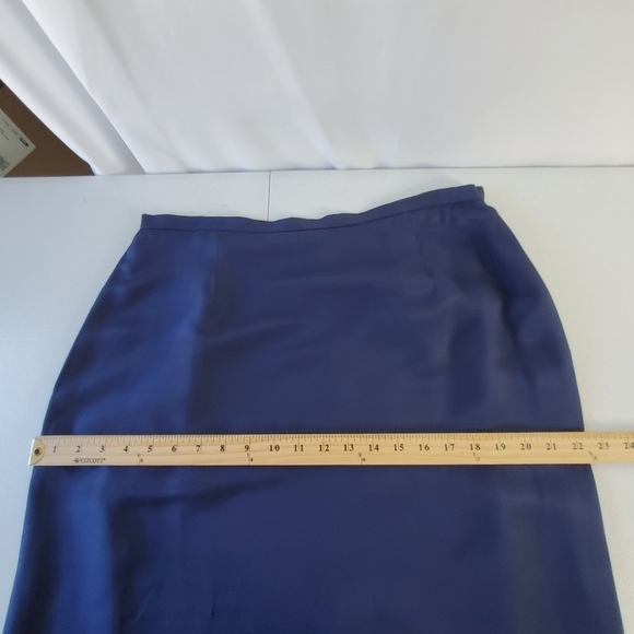 Josephine Chaus SILK Slip Skirt Maxi Size 16 Contrast Color Exposed Lining - Picture 9 of 11